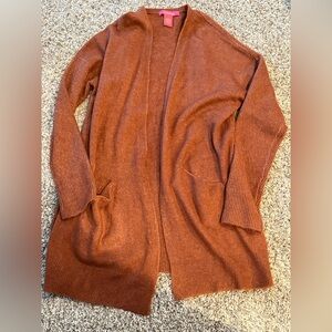 Catherine Malandrino Rich Brown Open Cardigan